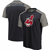 Cleveland Indians Fanatics Branded Big & Tall Iconic T-Shirt - Navy Gray